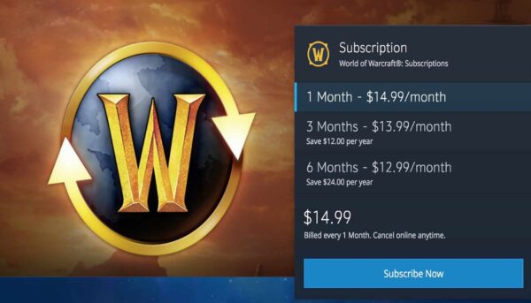 Купить WORLD OF WARCRAFT ПОДПИСКА